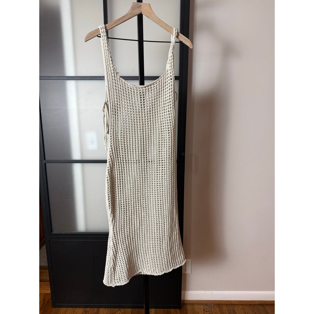Beige Botany Beige Botany Crochet Beach Boho Midi Dress Size Large View 2
